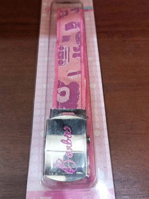 Barbie 2007 kids belt new adjustable pink
