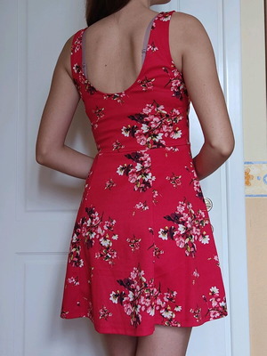 strapless open back dress Roam Red Lace High-Neck Mini Dress – Club L London
