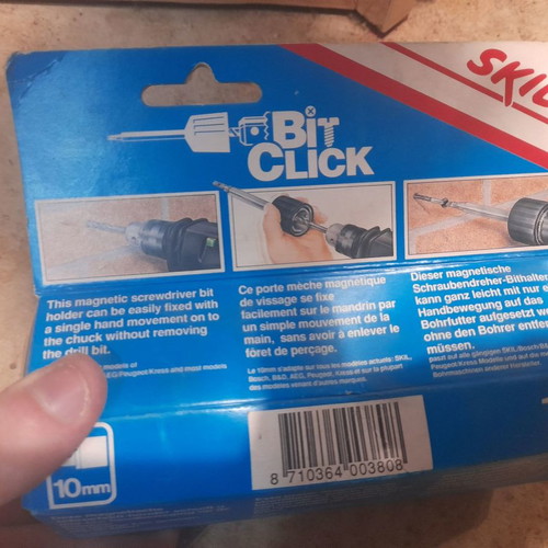 Skil Bit Click 10b drill chuck adapter tip new for 10mm chuck