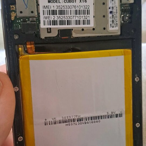 Cubot x16 used for parts with stuck screen