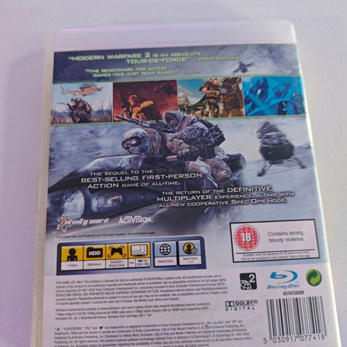 PS3 Call of Duty Modern Warfare 2 used with case and disc