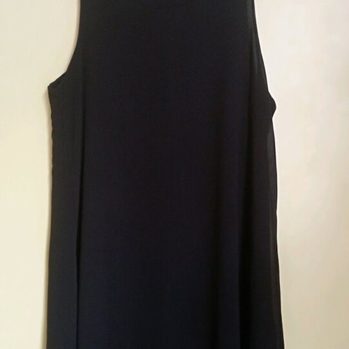 Zuiki black dress like new with double transparency and off-shoulder size M