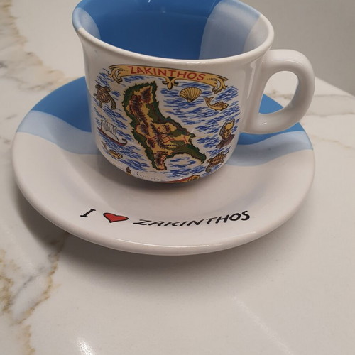 Zakynthos cup with saucer like new