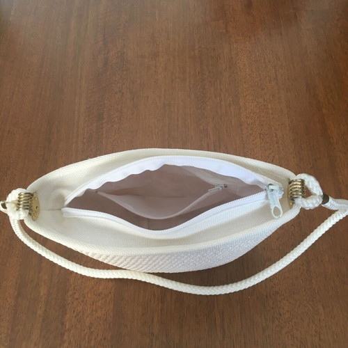 Women's shoulder bag used, synthetic straw