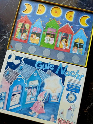 Gute Nacht board game used, educational moon phases toy for kids