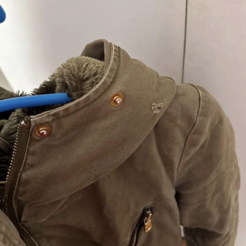 Winter jacket used with fur lining green