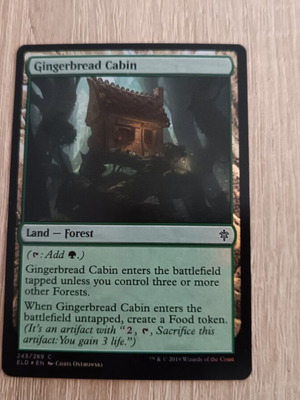 Gingerbread Cabin MTG Land card mint foil