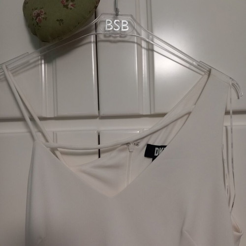 Donna Karan white cocktail dress like new with unique straps