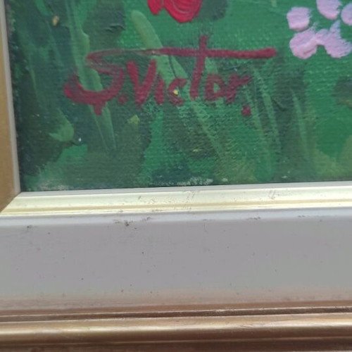 Signed painting 110x80 used, embossed texture