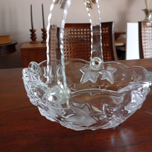 Vintage crystal fondant dish Walther Glas like new, 19 cm