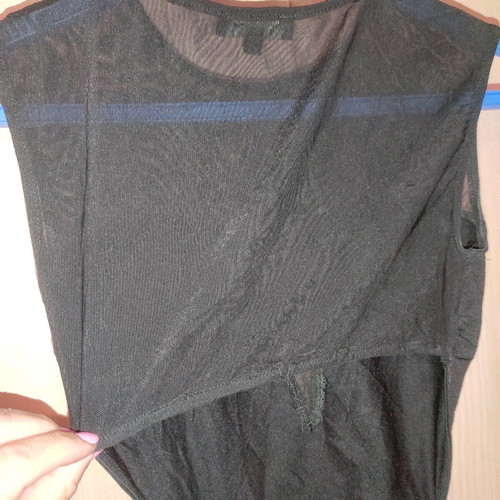 Bodysuit used with sheer top and open back size M