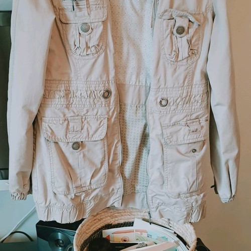 Safari jacket used, beige, size S