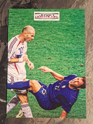 Jersey Nostalgia postcard new Zidane, Materazzi