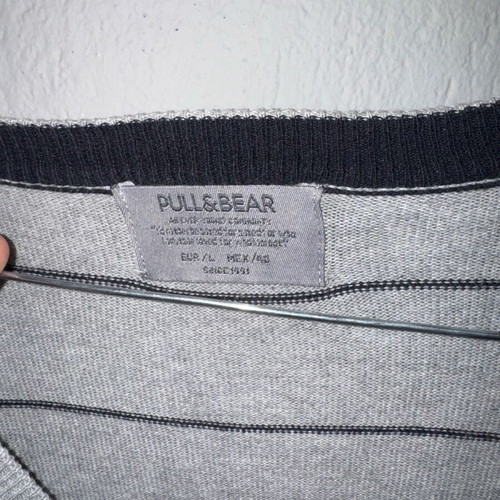 Pull&Bear gray striped cardigan used, size Large