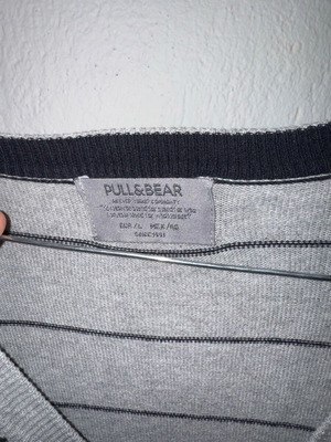 Pull&Bear gray striped cardigan used, size Large