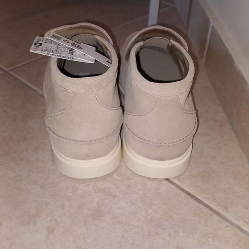Zara leather ankle boots, beige, size 43