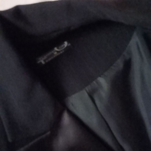 Set dress and jacket like new, black with thin stripes