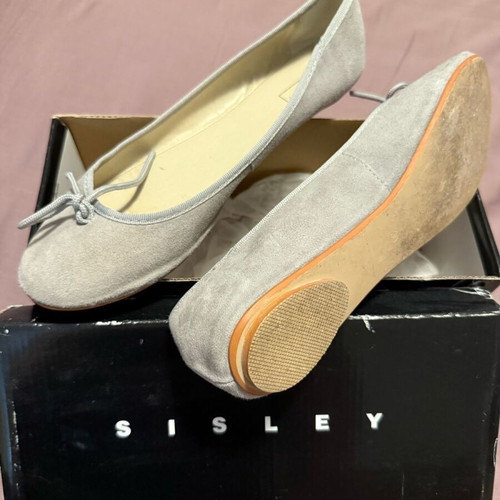 Sisley ballerinas size 39 like new, grey