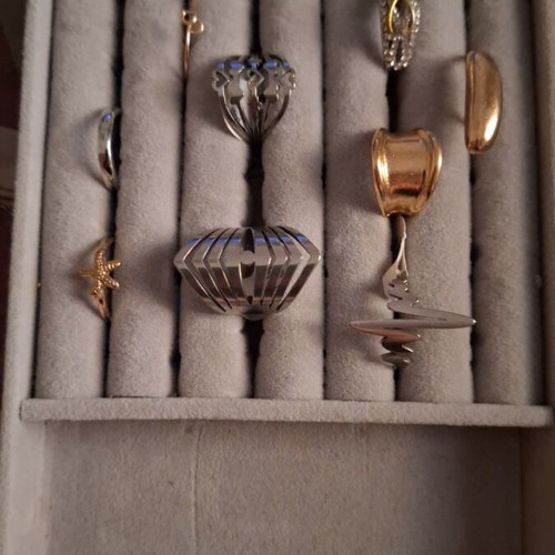 Rings new, set of 9 in silver and gold colors