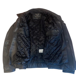 Navy&Green Leather Jacket