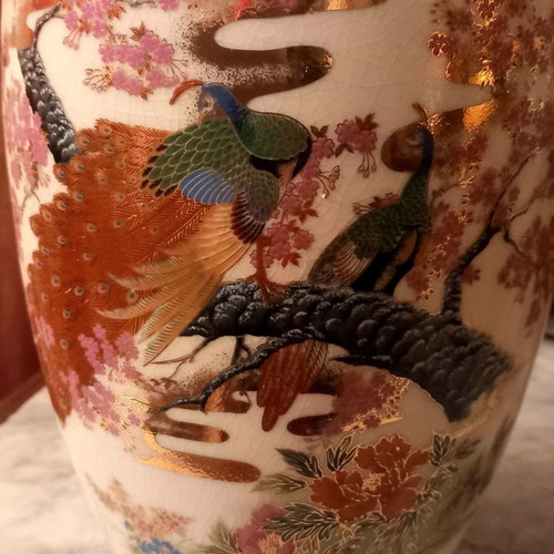 Satsuma gold vase used, height 0.36 m