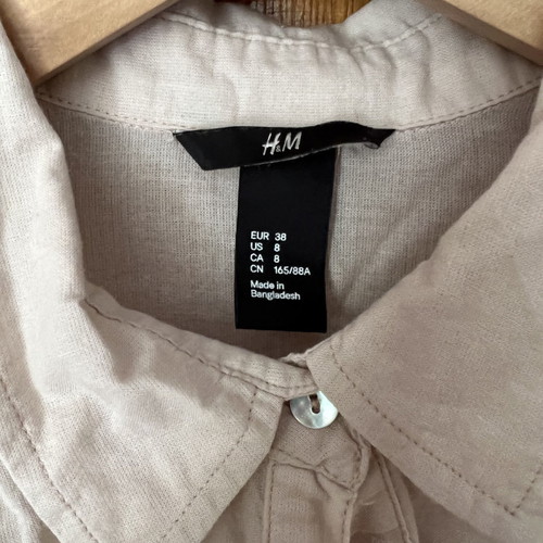 H&M Pink Soft Long-Sleeve Shirt 100% Cotton Used