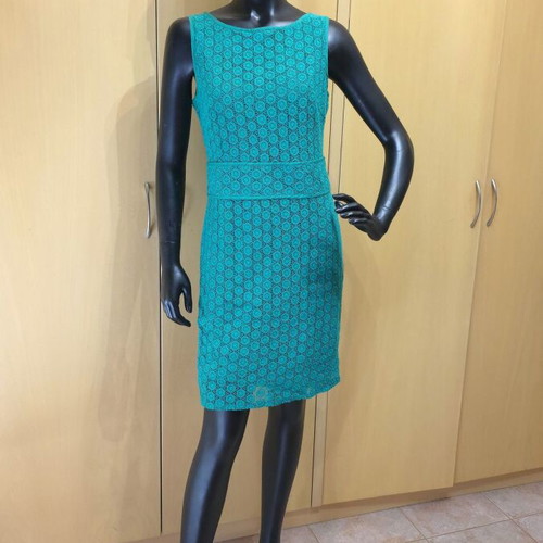 Mango lace dress, green, size L