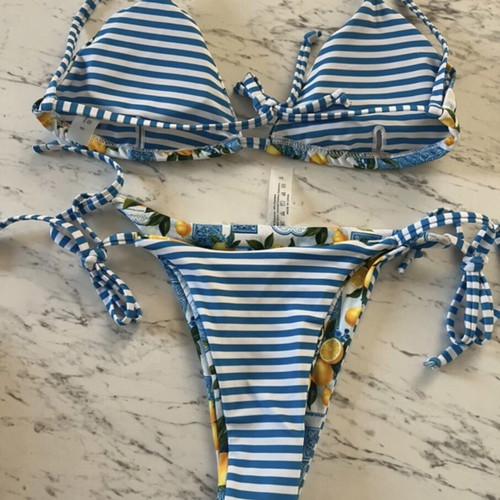 Bikini set lemons double-sided, new from Shein