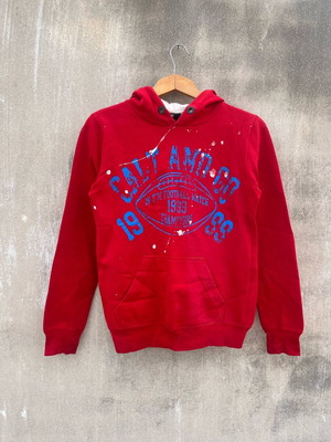 Girls' and kids' sweatshirt used, size 170 cm, red and blue