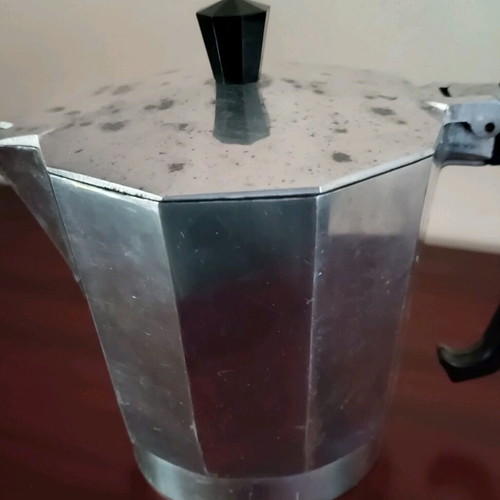 Moka pot large used, stove and gas compatible, 2-3 cups espresso