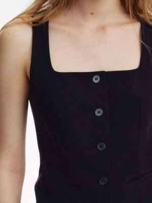 H&M Women's Vest Large Black New