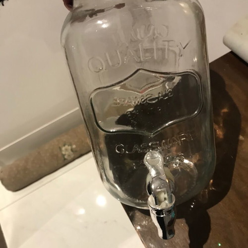 Glass jar with tap 3 liters like new