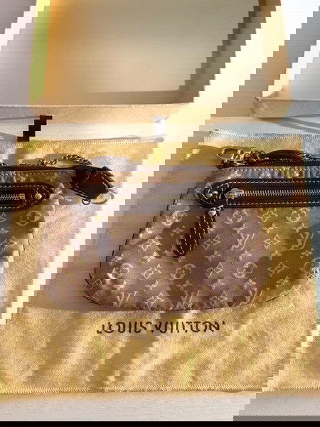 Louis Vuitton mini pochette monogram ροζ καφέ