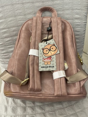 Cream Bear backpack, pink