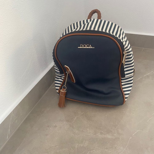 Doca navy backpack used with visible defects