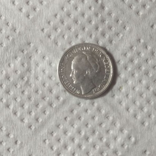 Netherlands Coin Wilhelmína Koningin 1/10 1944 Silver 925 like new