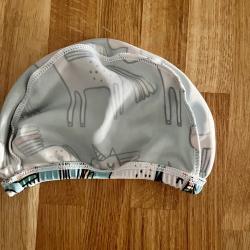 Badu Kids Swimming Cap Blue With Unicorns New