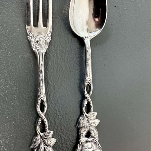 Silver spoons and forks 1000 grade like new, set of 12 pieces