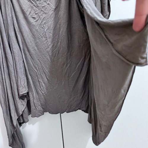 Double blouse with lace used, gray, size L