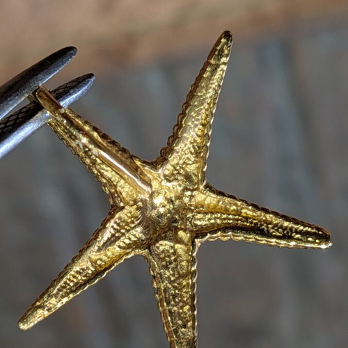 14K Gold Starfish Pendant