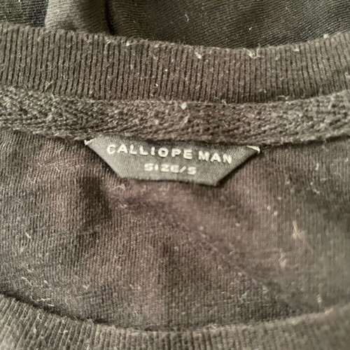 Calliope Man Hipster t-shirt S with embroidered detail like new, black