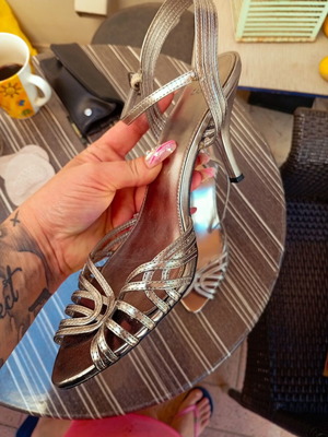 Zara silver sandals size 39 new, comfortable