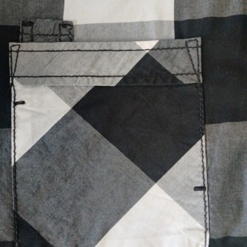 H&M boys' shirt with hood, black and white, size 158, ages 12-13