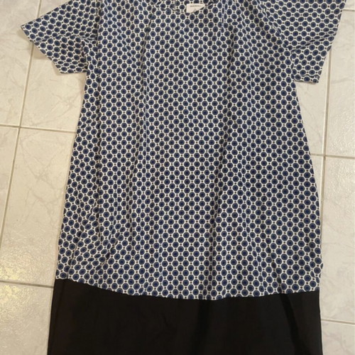 Manolo mini dress size S like new, white and blue