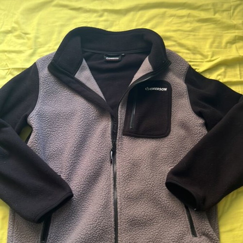Emerson fleece jacket like new, size M, black and grey