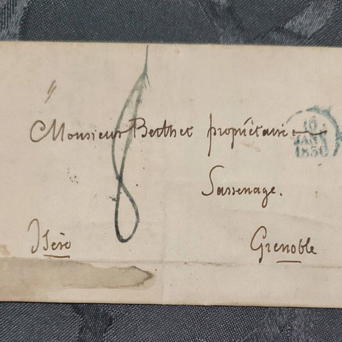 French letter from 1830 used with 2 stamps
