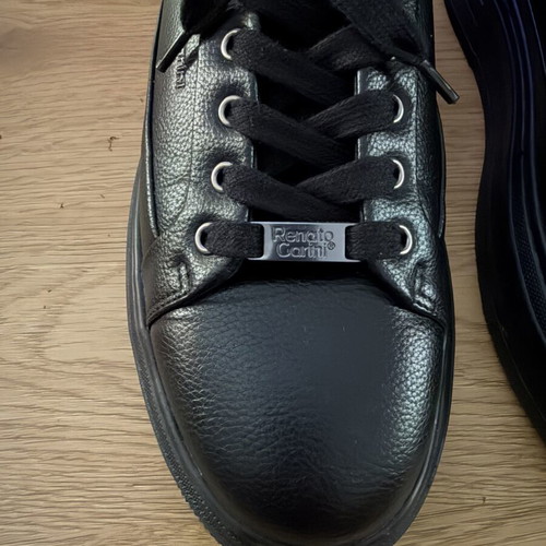 Renato Garini leather sneakers size 42, black