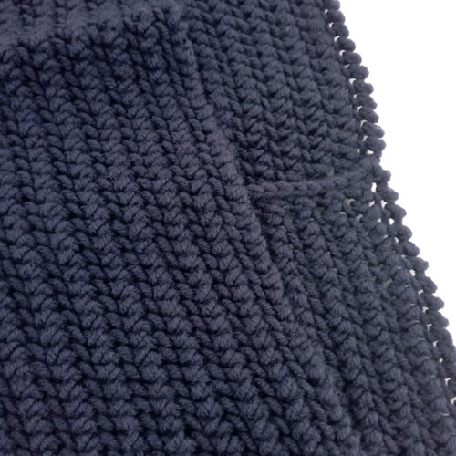 Knitted handmade men's scarf blue new