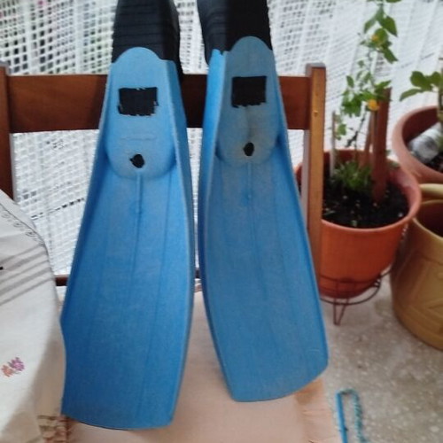 Sea blue swim fins