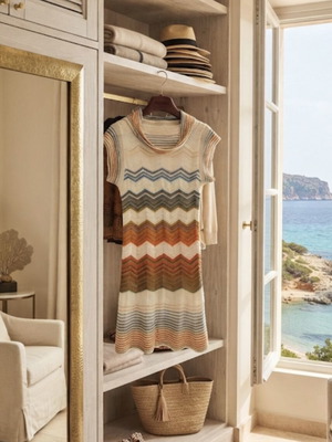 Missoni Zigzag Knit Dress size M like new, lightweight breathable